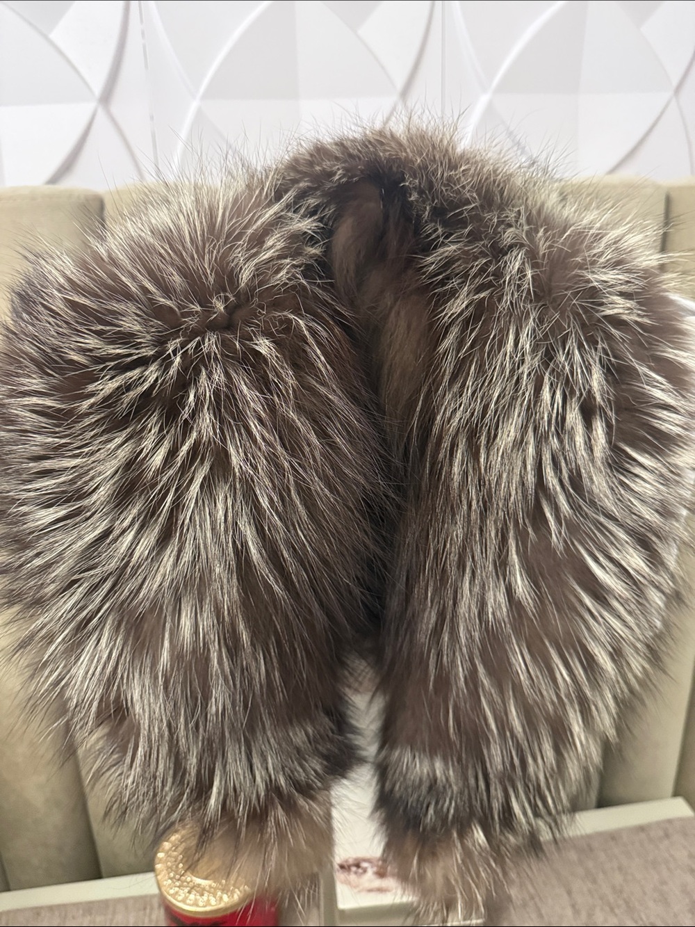 Real Fox fur scarf silver fox